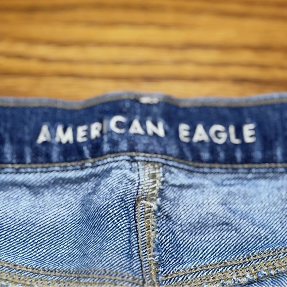 American Eagle Highest Rise 90s Boyfriend Patchwork Denim Shorts - Picture 3 of 11